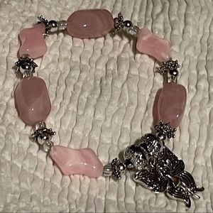 Rose crystal fairy charm bracelet